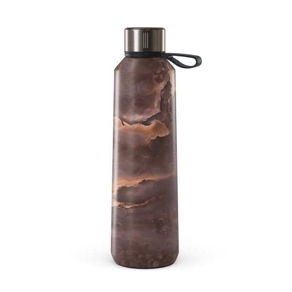 Fire Wood - Brown Marble Water Bottle For Sale